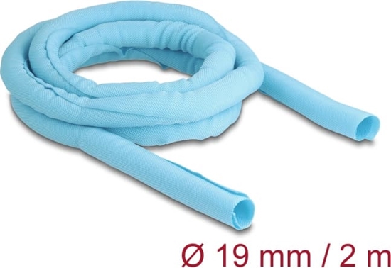 Изображение Delock Woven Sleeve self-closing heat-resistant 2 m x 19 mm blue