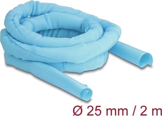 Изображение Delock Woven Sleeve self-closing heat-resistant 2 m x 25 mm blue