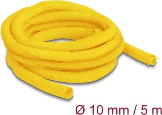 Изображение Delock Woven Sleeve self-closing heat-resistant 5 m x 10 mm yellow