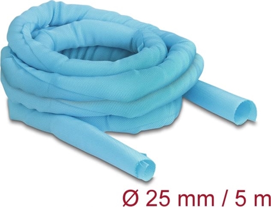 Изображение Delock Woven Sleeve self-closing heat-resistant 5 m x 25 mm blue