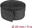 Attēls no Delock Woven Sleeve with Hook-and-Loop Fastener heat-resistant 5 m x 20 mm black