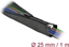 Picture of Delock Woven Sleeve with zip fasterner heat-resistant 1 m x 25 mm black