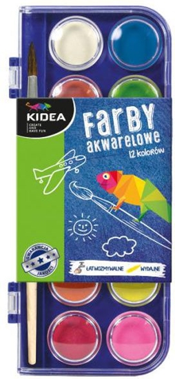Picture of Derform Farby akwarelowe 12 kolorów KIDEA - (DERF.FA12KKA)