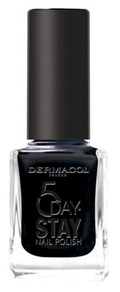 Изображение Dermacol 5 Day Stay 55 Black Onyx Nail Polish 11 ml