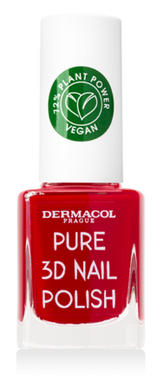 Picture of Dermacol Pure 3D 04 Poppy Red Nail Polish 11 ml