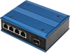 Picture of Digitus 4 port Gigabit Ethernet network PoE switch, industrial, unmanaged, 1 SFP uplink