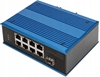 Picture of Digitus 8 port Fast Ethernet network PoE switch, industrial, unmanaged, 1 SFP uplink