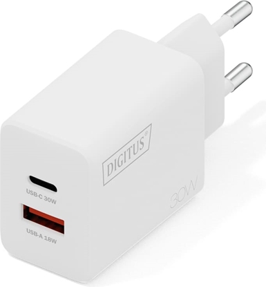 Изображение Digitus USB GaN Charger 30W, 1x USB-C, 1x USB-A