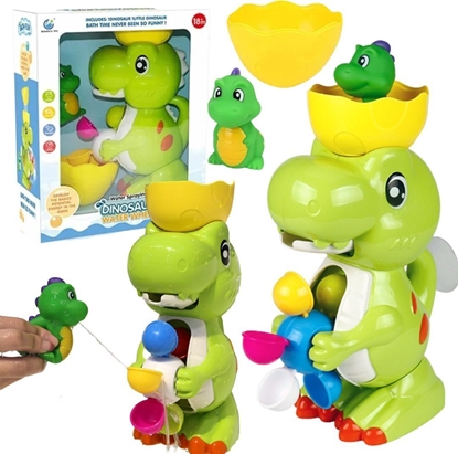 Picture of DINOZAUR Z KOOWROTKIEM ZABAWKA DO KPIELI MAY DINOZAUR KUBECZEK