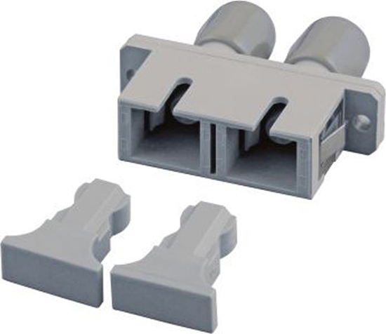 Изображение Divers Fiber adapter coupler, SC/ST duplex, grey