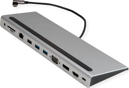 Изображение Dokstacija TypeC > HDMI / DP, VGA, 2xUSB3.2, 1xUSB2.0, 1xGbit RJ45, 1x3.5mm,
