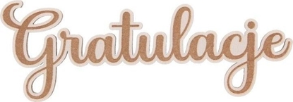 Picture of Drewniany napis - Gratulacje 5szt biay