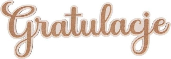 Picture of Drewniany napis - Gratulacje 5szt biay