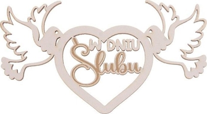 Picture of Drewniany napis - W dniu lubu 5szt biay