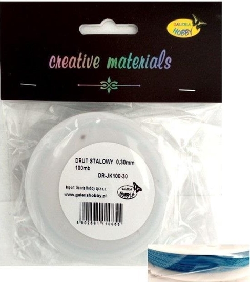 Picture of Drut stalowy 0.3mm dua szpula 100mb j.niebieski