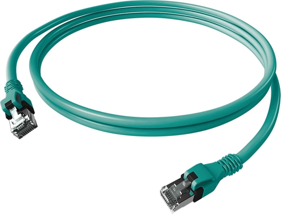 Picture of Easylan DualBoot® PushPull Patch Cable Cat.6A (Class EA), S/FTP, RJ45 / RJ45, turquoise, 5 m