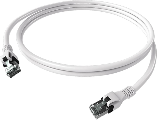 Picture of Easylan DualBoot® PushPull Patch Cable Cat.6A (Class EA), S/FTP, RJ45 / RJ45, white, 10 m