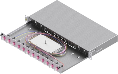 Picture of Easylan FO Splice Housing, Grade C 19" 1U, 12 Ports, 12x LC-Duplex, OM4