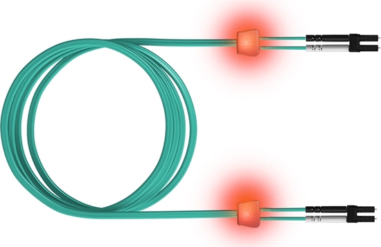 Изображение Easylan saCon Patch cables LED-Duplex 50/125µm OM3, LC/SC, turquoise, 1 m