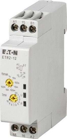 Picture of Eaton Przekanik czasowy 1P 3A 0,05sek - 100h 24 - 240V AC / DC opónione odpadanie ETR2-12 (262686)
