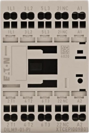Picture of Eaton Stycznik mocy DILM 3-biegunowe 380 V 400 V 4 kW 1R 24 V DC zaciski sprynowe Push-In 199238