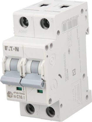Attēls no Eaton Wycznik nadprdowy 2P C 16A 6kA AC xPole Home HN-C16/2 194871