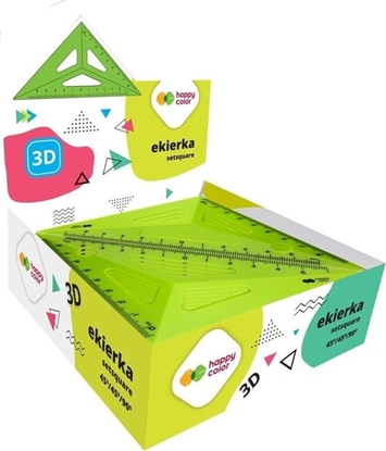 Picture of Ekierka 3D 45* 13cm (25szt) HAPPY COLOR