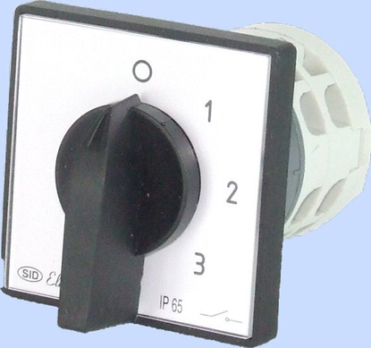Attēls no Elektromet cznik krzywkowy 0-1-2-3 3P 16A IP65 uk E16-62 (951661)