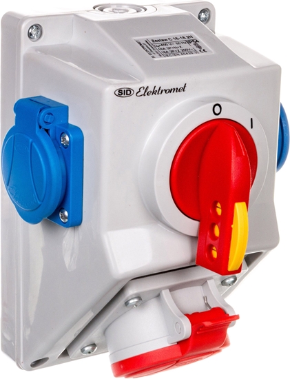 Picture of Elektromet Zestaw instalacyjny rozcznikiem O-I 1x16A 5P 400V, 2x16A 2P+Z C16-18.2N IP54 (971661)