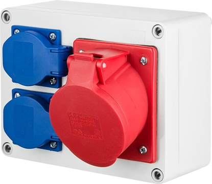 Attēls no Elektro-Plast Rozdzielnica budowlana RS 2x2P+Z 3P+N+Z/16A n/t bez zabezpiecze IP44 szara (6203-00)