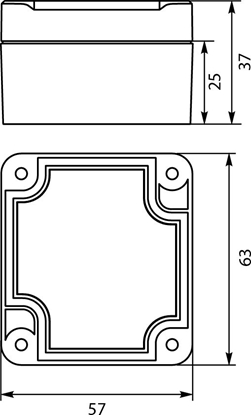 Attēls no Elektro-Plast STRONG Puszka hermetyczna n/t 63x57x37mm IP67 PHP-117 szary (62.117)