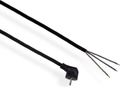 Attēls no Elgotech Przewód przyczeniowy H05RR-F z wtyczk uni-schucko 3 x 1,5mm 3m (PZ1,5-03-G)