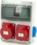 Picture of ELS Elektrotechnika Rozdzielnica budowlana 32A/5 + 16A/5 + 2*GS 230V, obudowa nacienna, niewyposaona, 8NO211
