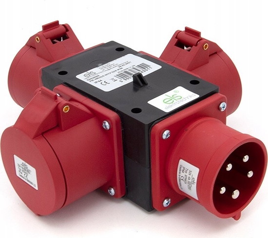 Picture of ELS Elektrotechnika Rozganik potrójny / trójnik siowy przenony IP44 32A 5P 400V P003W