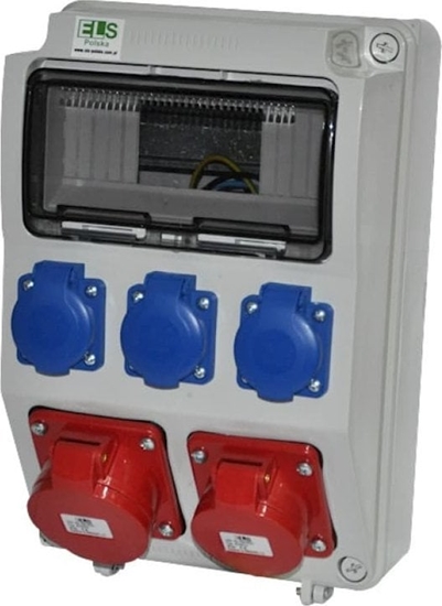 Picture of ELS Elektrotechnika Zestaw zasilajcy PRYMA skona 32A/5P + 16A/5P + 3x230V IP44 E930011530