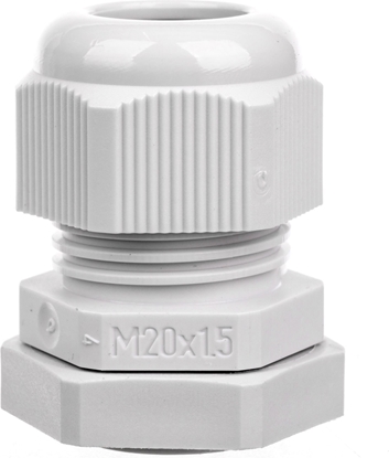 Изображение EM Group Dawnica kablowa M25x1,5 IP68 poliamidowa jasnoszara (EM4725M)