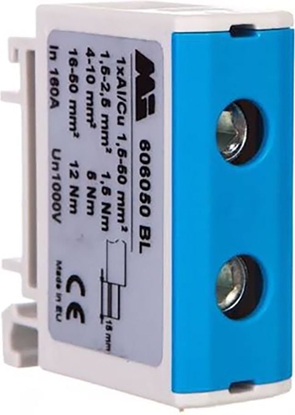 Picture of EM Group Zczka szynowa 1-torowa 1,5-50mm2 szaro-niebieska EURO (606050)