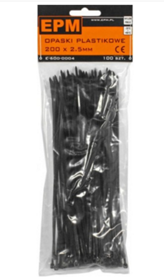 Изображение EPM Opaska zaciskowa plastikowa 100x2,5mm 100szt. - E-600-0002