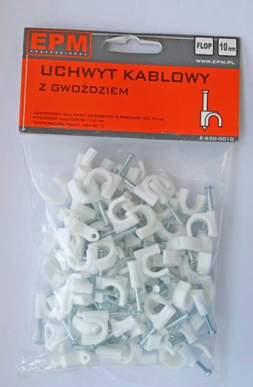 Изображение EPM Uchwyt kablowy FLOP FO-10 100 sztuk - E-650-0010