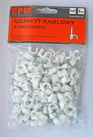 Изображение EPM Uchwyt kablowy FLOP FO-8 100 sztuk (E-650-0018)