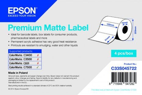 Изображение Epson Premium Matte Label (C33S045722)