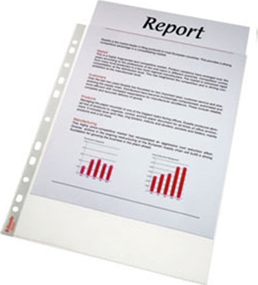 Attēls no Esselte Plastikowa kiesze A5 0,09mm wytoczenie 100szt/pak z/biay z perforacj - (100 szt.)