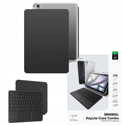 Attēls no Etui z klawiatur AMAZINGTHING Minimal Case Keylite Combo na iPad Air M3 11" - czarne