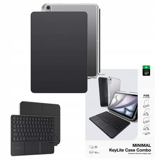 Picture of Etui z klawiatur AMAZINGTHING Minimal Case Keylite Combo na iPad Air M3 11" - czarne