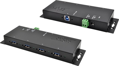 Picture of Exsys EX-1183HMVS-2 4 Ports USB 3.2 Gen1 Metall HUB mit 15KV ESD Überspannungs-Schutz