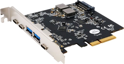 Picture of Exsys EX-12007 5 Port USB 3.2 Gen2 PCIe Karte 2x USB-A und 3x USB-C