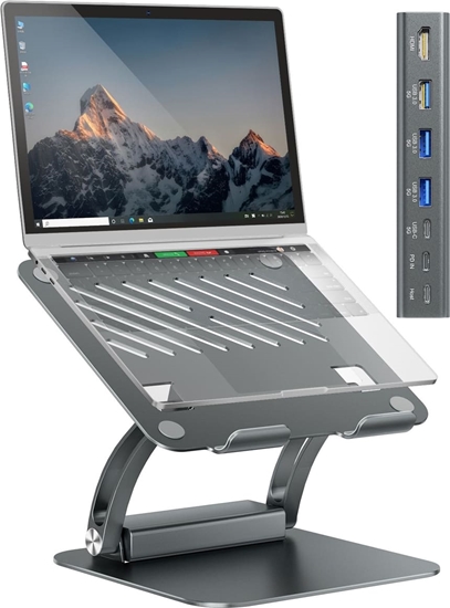 Picture of Exsys EX-1224HM Laptopständer mit abnehmbarer 7 in 1 USB-C Dockingstation