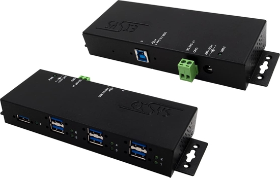 Picture of Exsys EX-1517HMVS 7 Port Managed USB 3.2 Gen1 Metall HUB mit 15KV EDS Überspannungs-Schutz