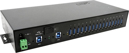 Attēls no Exsys EX-1526HMVS 16-Port USB 3.2 Gen1 Managed Metall HUB mit 15KV ESD Überspannungs-Schutz