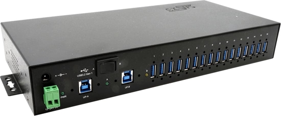 Picture of Exsys EX-1526HMVS 16-Port USB 3.2 Gen1 Managed Metall HUB mit 15KV ESD Überspannungs-Schutz